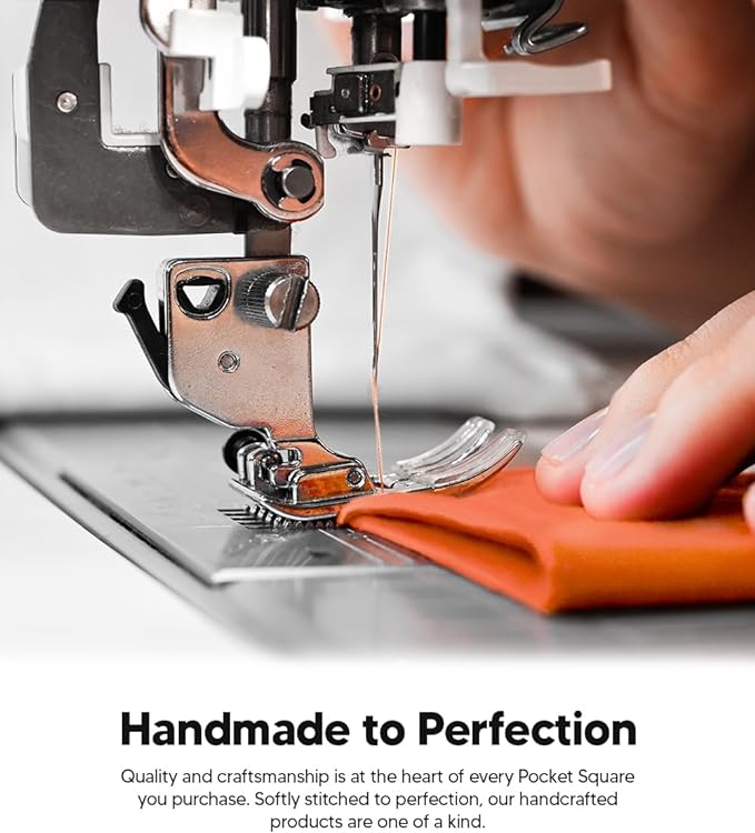 Solid Square Pocket Square (12x12 - in & 17x17 - in) by Vittorio Farina (PS - SOLID_ORANGE) for Independent Retail Stores by Dubal Brothers