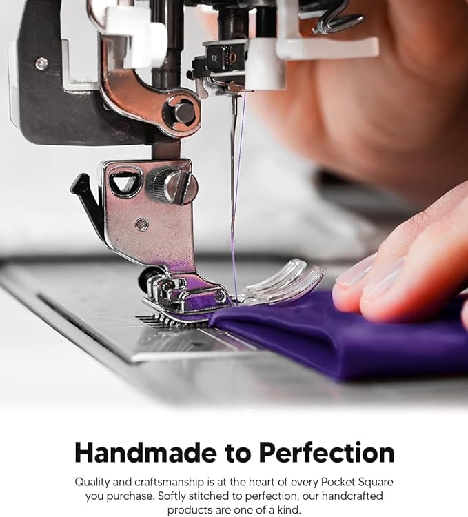 Solid Square Pocket Square (12x12 - in & 17x17 - in) by Vittorio Farina (PS - SOLID_PURPLE) for Independent Retail Stores by Dubal Brothers