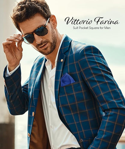 Solid Square Pocket Square (12x12 - in & 17x17 - in) by Vittorio Farina (PS - SOLID_ROYAL) for Independent Retail Stores by Dubal Brothers