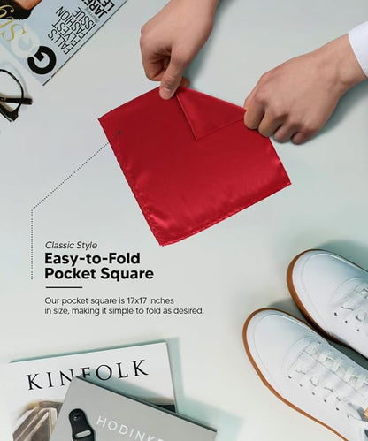 Solid Square Pocket Square (12x12 - in & 17x17 - in) by Vittorio Farina (PS - SOLID_WINE) for Independent Retail Stores by Dubal Brothers