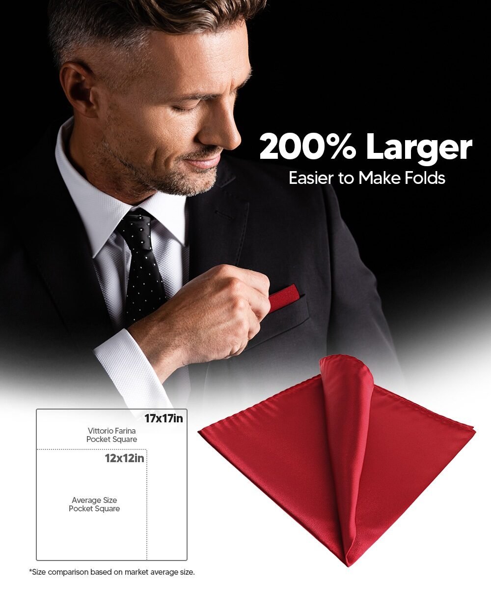 Solid Square Pocket Square (12x12 - in & 17x17 - in) by Vittorio Farina (PS - SOLID_WINE) for Independent Retail Stores by Dubal Brothers