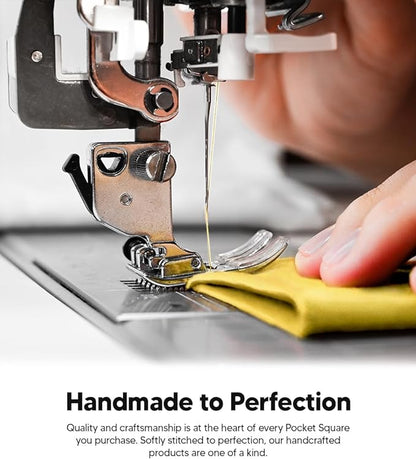 Solid Square Pocket Square (12x12 - in & 17x17 - in) by Vittorio Farina (PS - SOLID_YELLOW) for Independent Retail Stores by Dubal Brothers