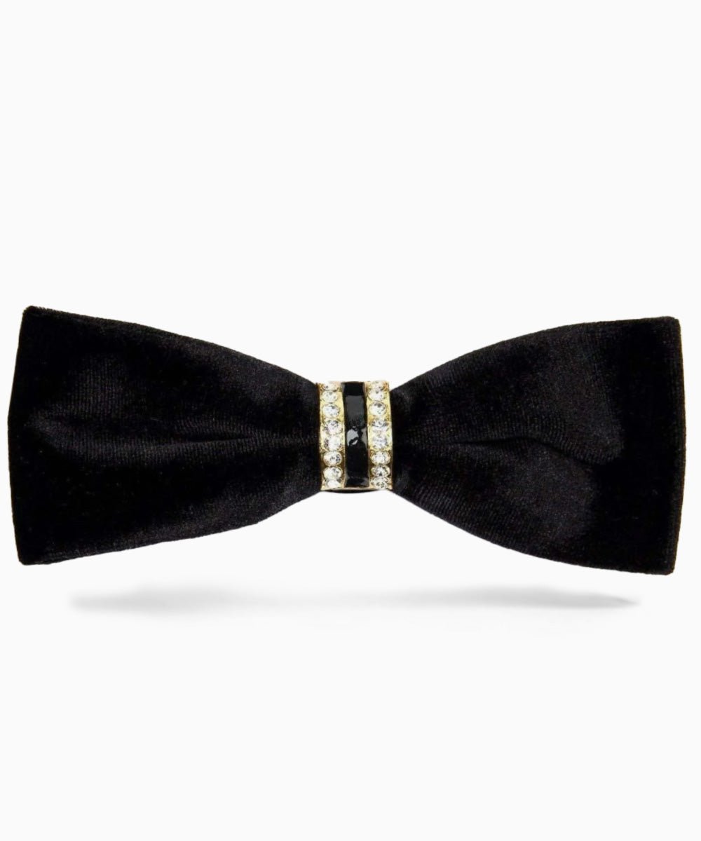 Solid Velvet Bow Tie in a Box by Vittorio Farina (vb - 001) for Independent Retail Stores by Dubal Brothers