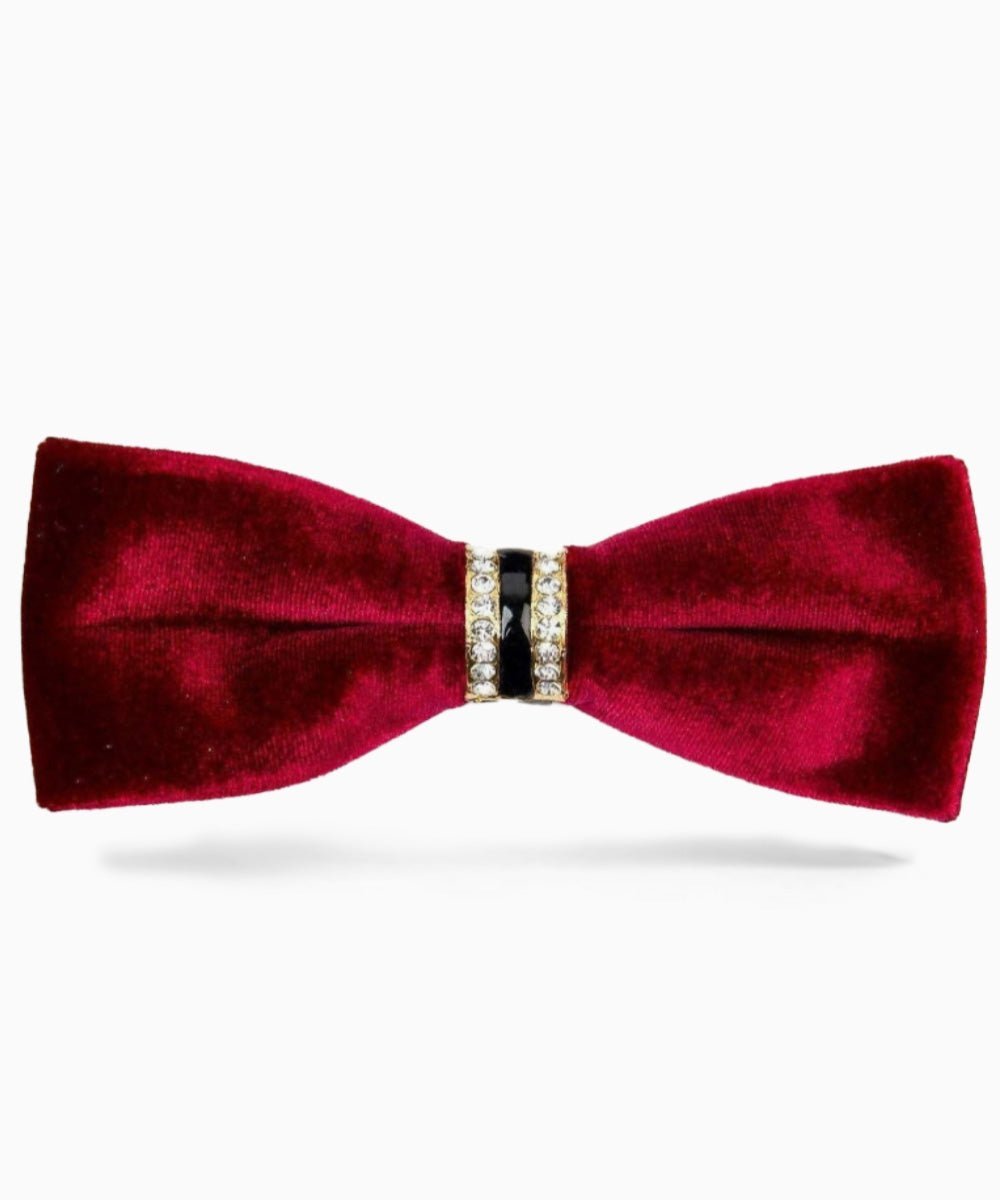 Solid Velvet Bow Tie in a Box by Vittorio Farina (vb - 004) for Independent Retail Stores by Dubal Brothers