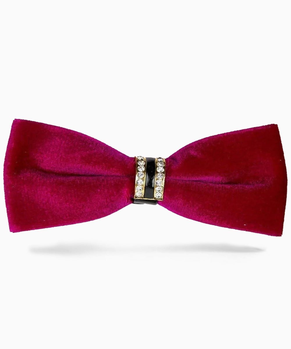 Solid Velvet Bow Tie in a Box by Vittorio Farina (vb - 006) for Independent Retail Stores by Dubal Brothers