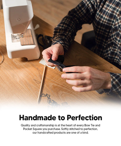 Solid Velvet Edwardian Bow Tie & Pocket Square in a Box by Vittorio Farina (vtb - 001) for Independent Retail Stores by Dubal Brothers