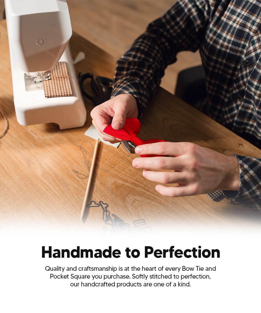 Solid Velvet Edwardian Bow Tie & Pocket Square in a Box by Vittorio Farina (vtb - 003) for Independent Retail Stores by Dubal Brothers