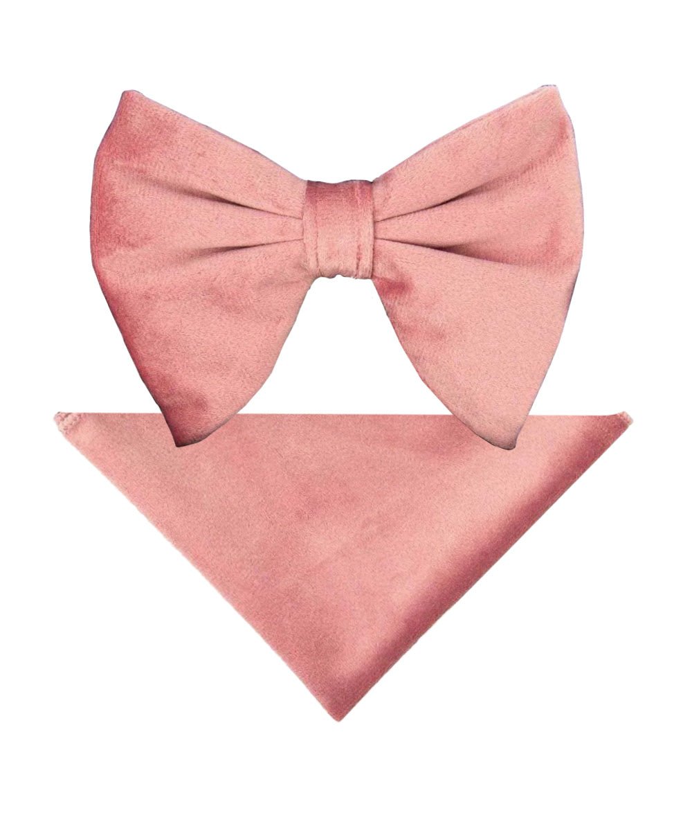 Solid Velvet Edwardian Bow Tie & Pocket Square in a Box by Vittorio Farina (vtb - 006) for Independent Retail Stores by Dubal Brothers