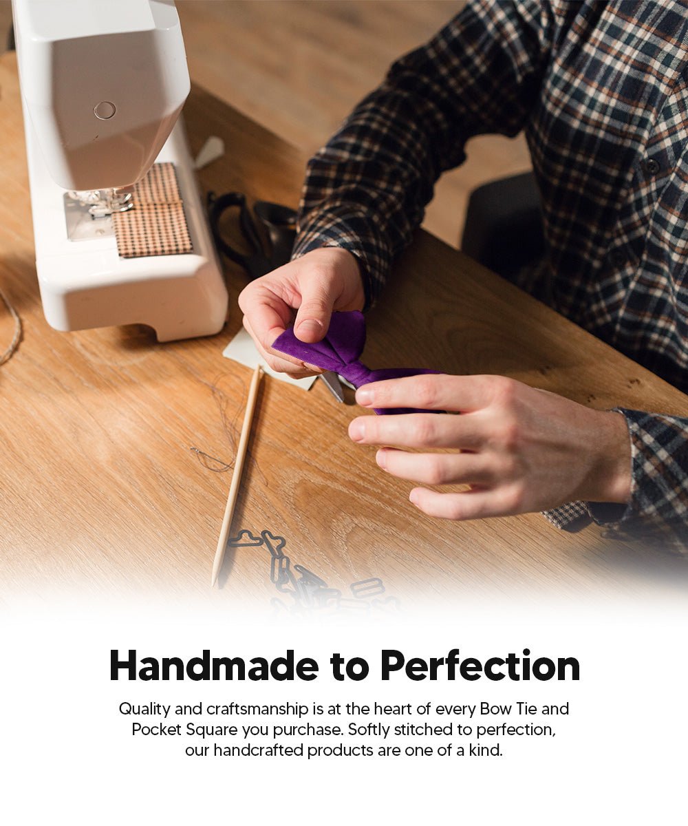 Solid Velvet Edwardian Bow Tie & Pocket Square in a Box by Vittorio Farina (vtb - 007) for Independent Retail Stores by Dubal Brothers