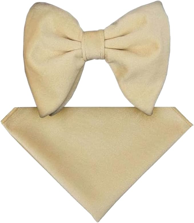 Solid Velvet Edwardian Bow Tie & Pocket Square in a Box by Vittorio Farina (vtb - 008) for Independent Retail Stores by Dubal Brothers