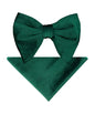 Solid Velvet Edwardian Bow Tie & Pocket Square in a Box by Vittorio Farina (vtb - 009) for Independent Retail Stores by Dubal Brothers