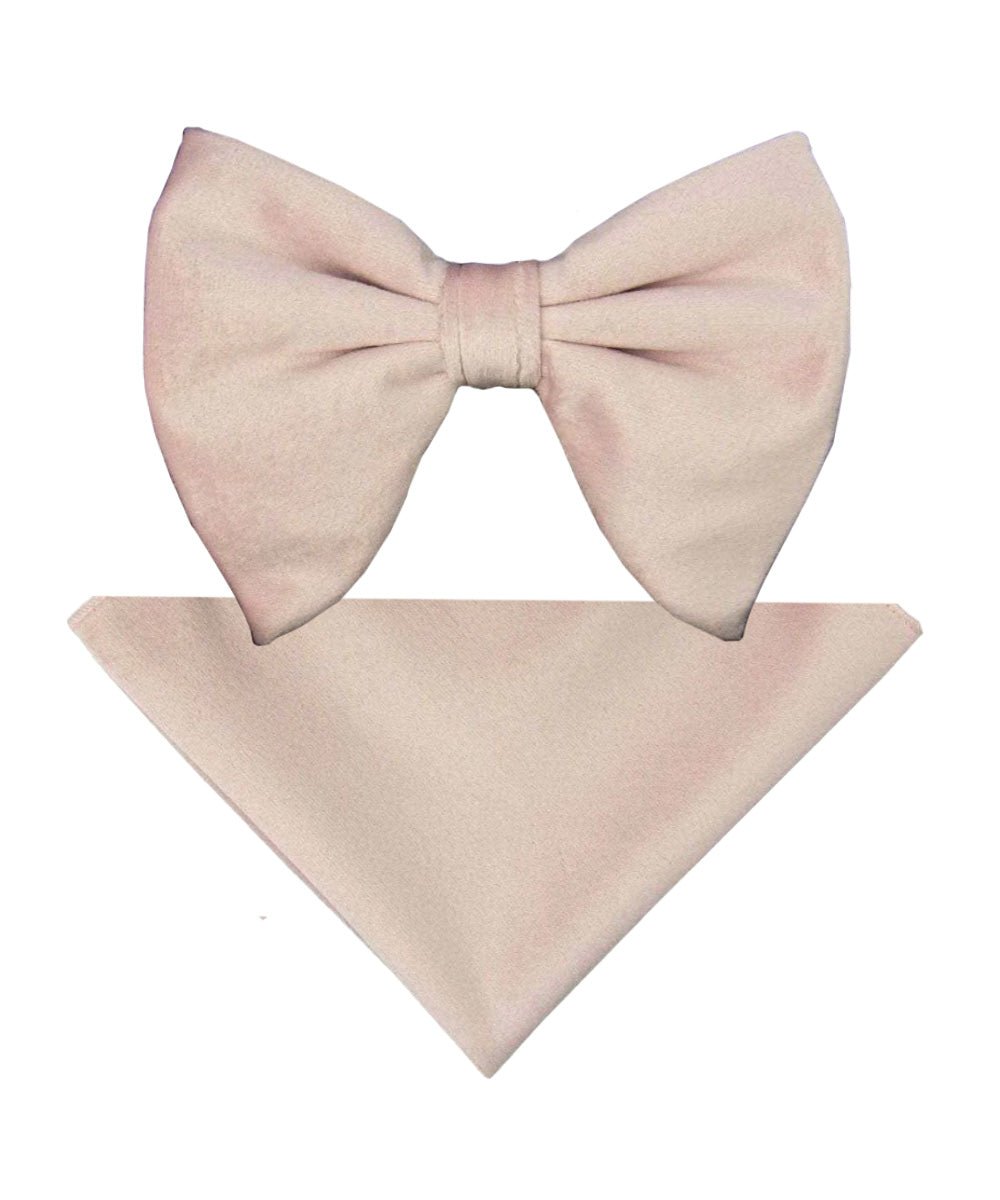 Solid Velvet Edwardian Bow Tie & Pocket Square in a Box by Vittorio Farina (vtb - 011) for Independent Retail Stores by Dubal Brothers