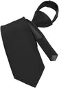 Solid Zipper Necktie by Vittorio Farina (N - ZIPPER_BLACK) for Independent Retail Stores by Dubal Brothers