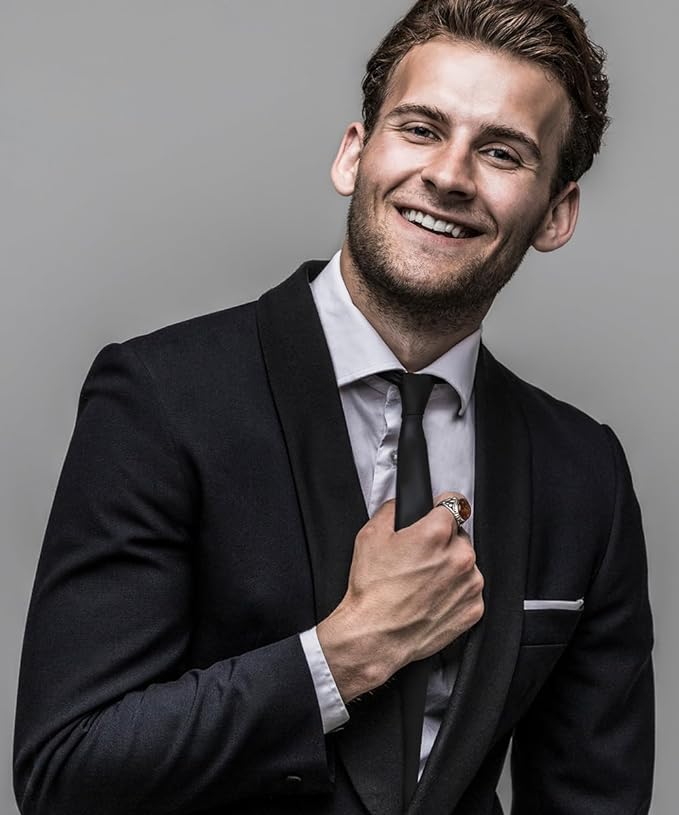 Solid Zipper Necktie by Vittorio Farina (N - ZIPPER_BLACK) for Independent Retail Stores by Dubal Brothers