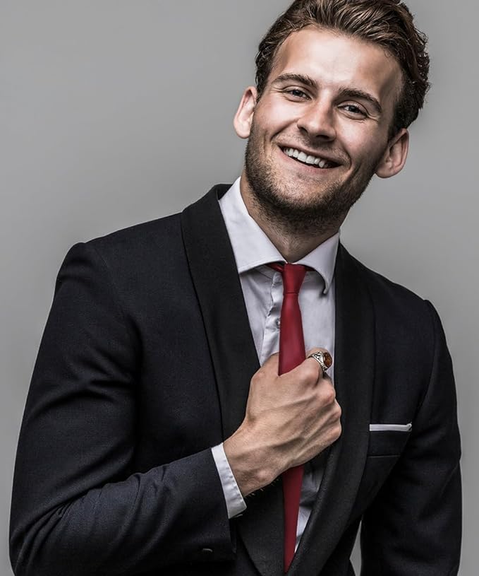 Solid Zipper Necktie by Vittorio Farina (N - ZIPPER_BURGUNDY) for Independent Retail Stores by Dubal Brothers