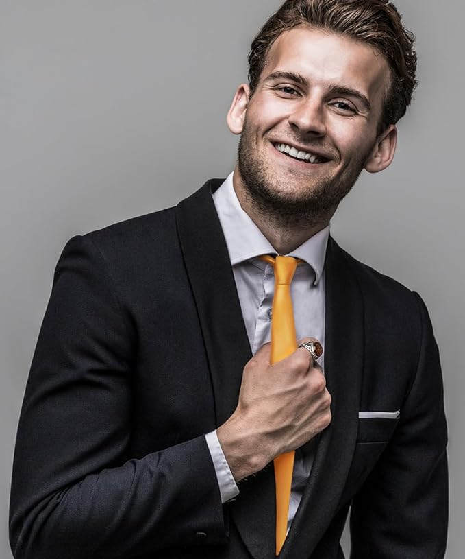 Solid Zipper Necktie by Vittorio Farina (N - ZIPPER_GOLD) for Independent Retail Stores by Dubal Brothers