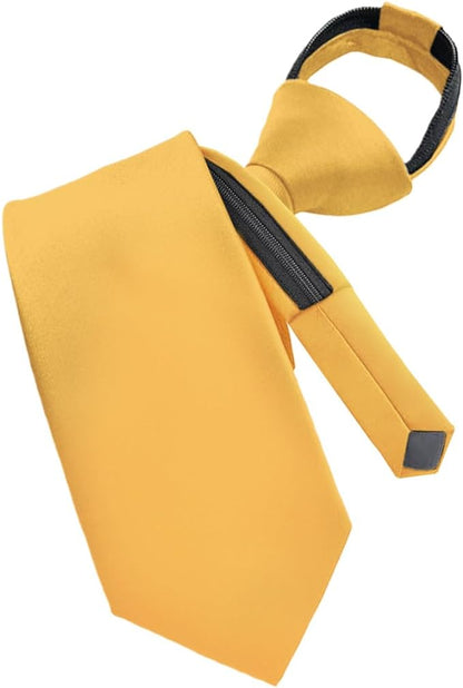 Solid Zipper Necktie by Vittorio Farina (N - ZIPPER_GOLD) for Independent Retail Stores by Dubal Brothers