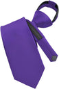Solid Zipper Necktie by Vittorio Farina (N - ZIPPER_PURPLE) for Independent Retail Stores by Dubal Brothers