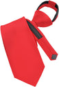 Solid Zipper Necktie by Vittorio Farina (N - ZIPPER_RED) for Independent Retail Stores by Dubal Brothers