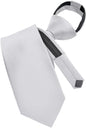 Solid Zipper Necktie by Vittorio Farina (N - ZIPPER_SILVER) for Independent Retail Stores by Dubal Brothers