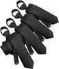 Solid Zipper Neckties (Multipacks) by Vittorio Farina - Black - Wholesale Necktie by Dubal Brothers