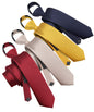 Solid Zipper Neckties (Multipacks) by Vittorio Farina - Burgundy/Taupe/Amber/Navy Blue - Wholesale Necktie by Dubal Brothers