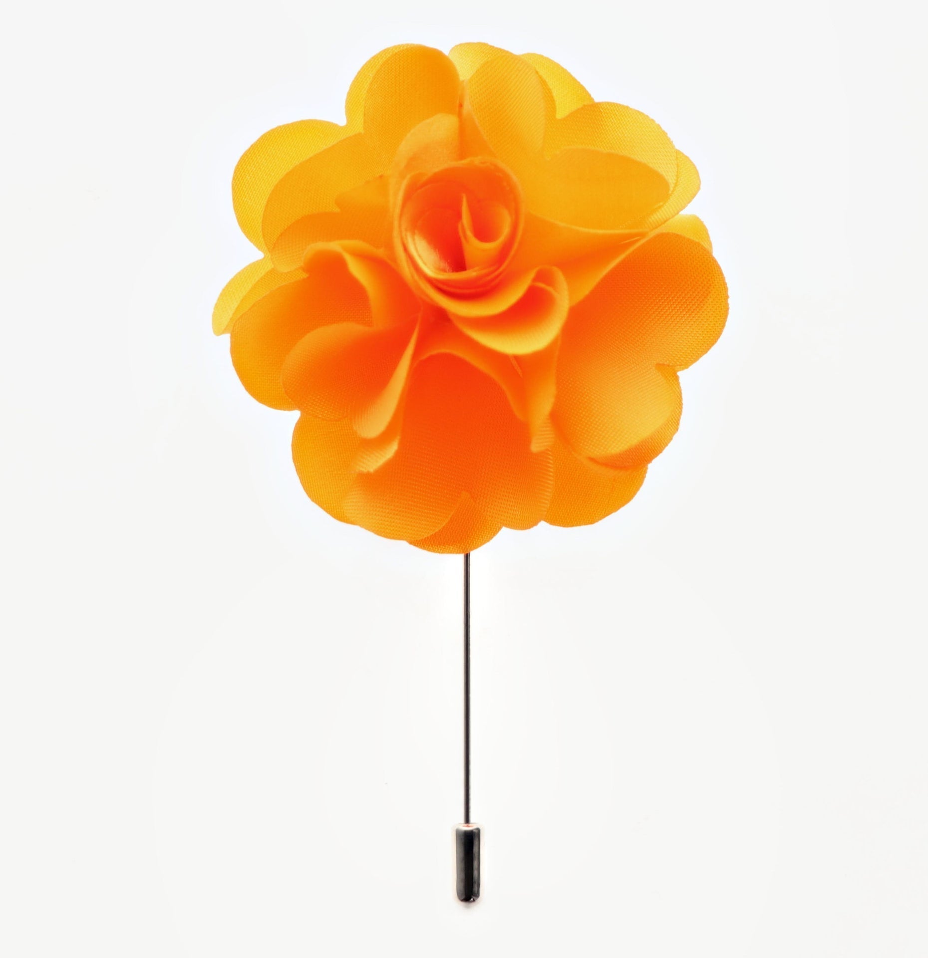 Stick Flower Lapel Pin by Vittorio Vico (lapelstick - solid - F004Orange) for Independent Retail Stores by Dubal Brothers