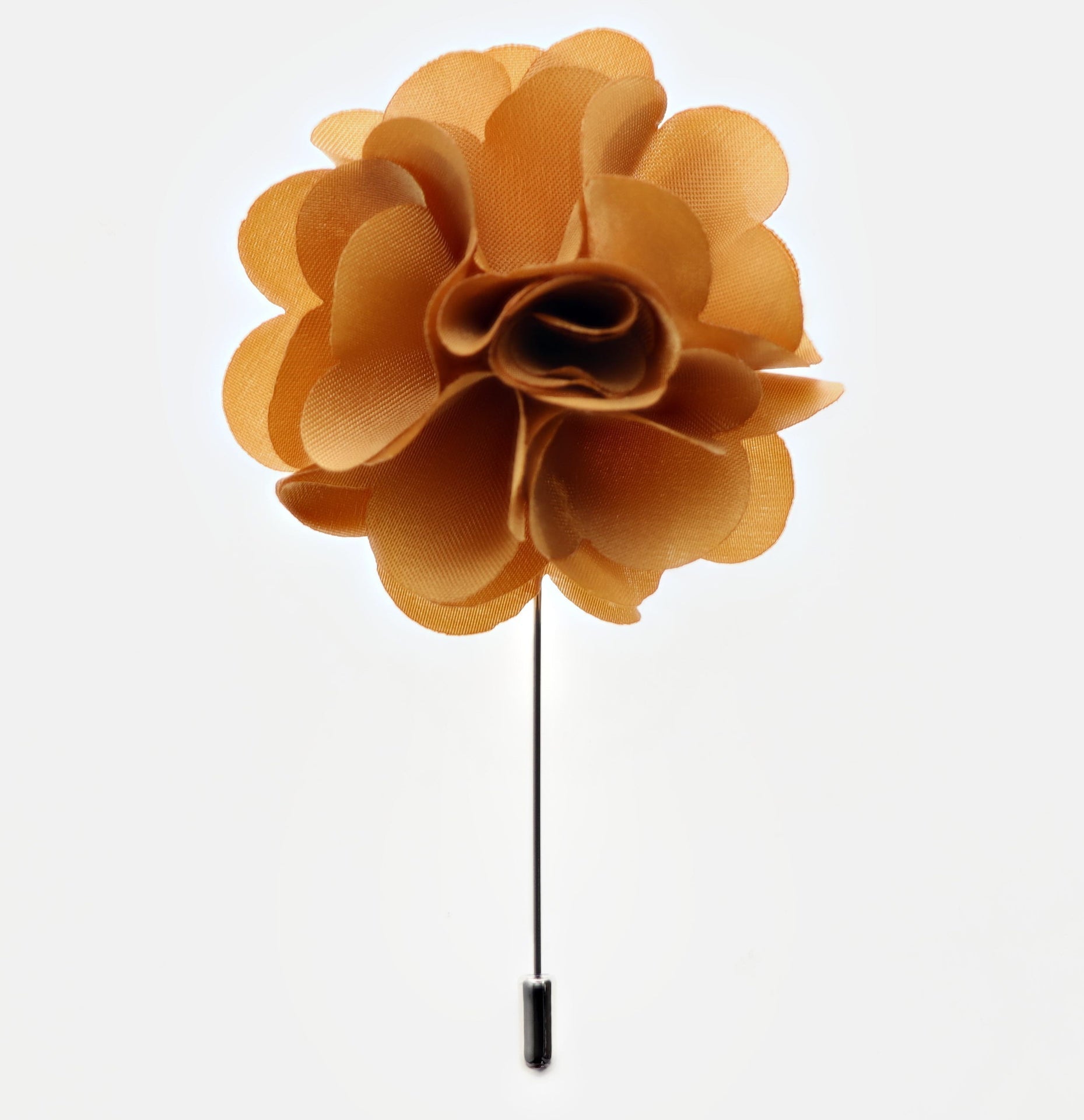 Stick Flower Lapel Pin by Vittorio Vico (lapelstick - solid - F005Tan) for Independent Retail Stores by Dubal Brothers