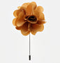 Stick Flower Lapel Pin by Vittorio Vico (lapelstick - solid - F005Tan) for Independent Retail Stores by Dubal Brothers