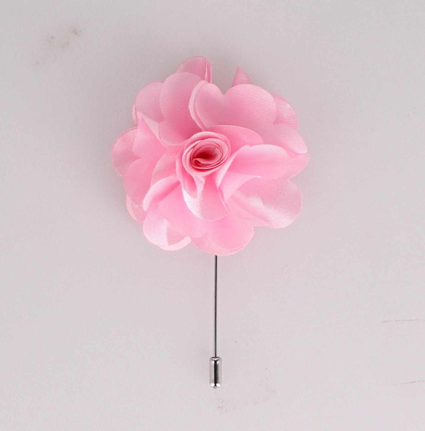 Stick Flower Lapel Pin by Vittorio Vico (lapelstick - solid - F007Pink) for Independent Retail Stores by Dubal Brothers