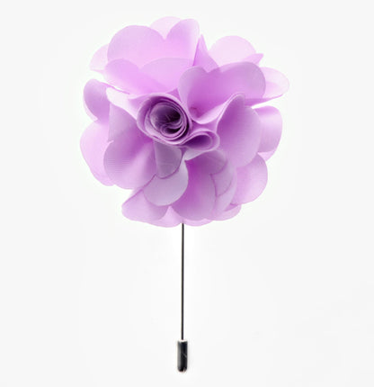 Stick Flower Lapel Pin by Vittorio Vico (lapelstick - solid - F012Lavender) for Independent Retail Stores by Dubal Brothers
