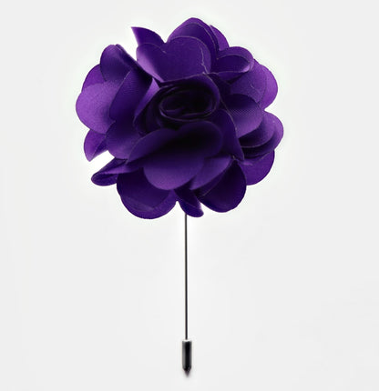 Stick Flower Lapel Pin by Vittorio Vico (lapelstick - solid - F013Purple) for Independent Retail Stores by Dubal Brothers