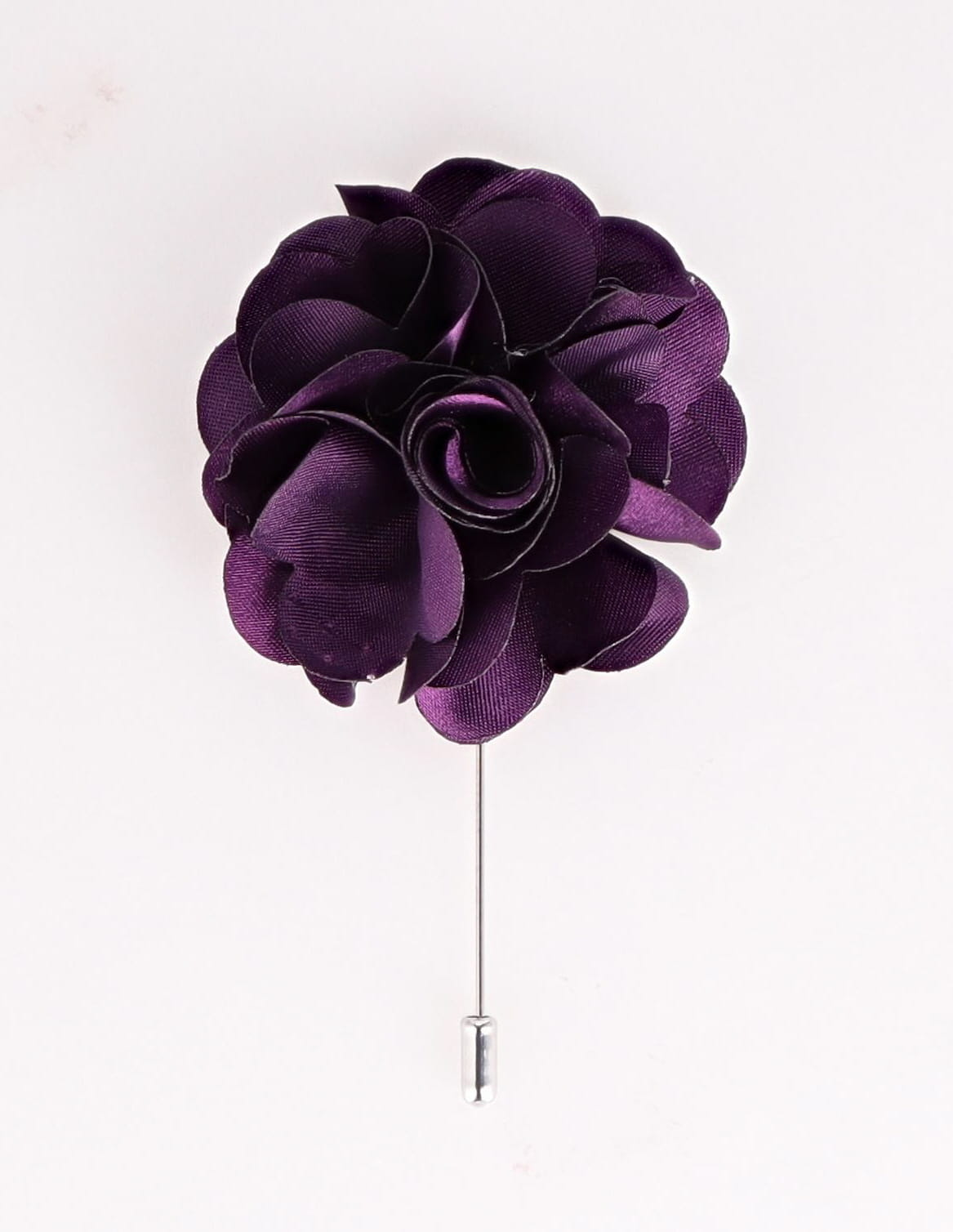Stick Flower Lapel Pin by Vittorio Vico (lapelstick - solid - F014Plum) for Independent Retail Stores by Dubal Brothers