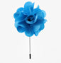 Stick Flower Lapel Pin by Vittorio Vico (lapelstick - solid - F015Turquoise) for Independent Retail Stores by Dubal Brothers