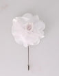Stick Flower Lapel Pin by Vittorio Vico (lapelstick - solid - F021White) for Independent Retail Stores by Dubal Brothers