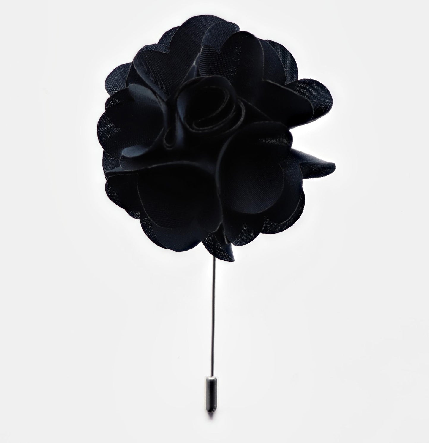Stick Flower Lapel Pin by Vittorio Vico (lapelstick - solid - F037Navy) for Independent Retail Stores by Dubal Brothers