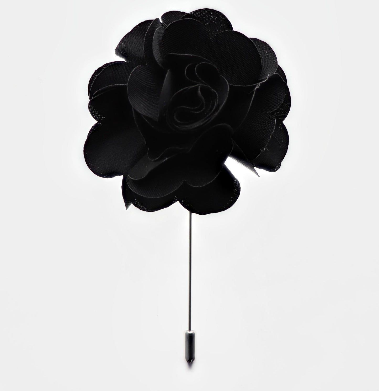 Stick Flower Lapel Pin by Vittorio Vico (lapelstick - solid - F061Black) for Independent Retail Stores by Dubal Brothers