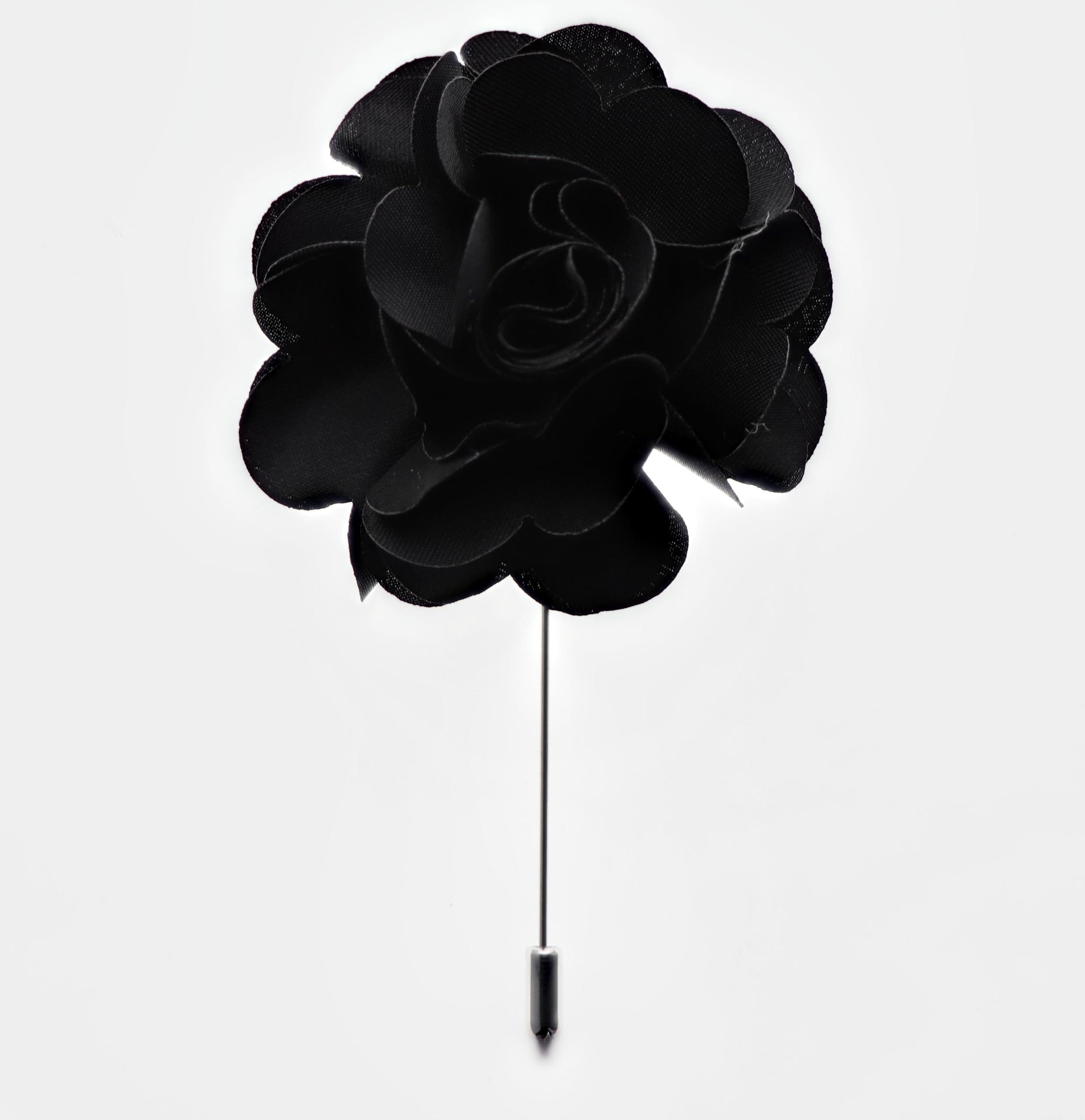 Stick Flower Lapel Pin by Vittorio Vico (lapelstick - solid - F061Black) for Independent Retail Stores by Dubal Brothers