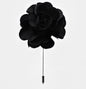 Stick Flower Lapel Pin by Vittorio Vico (lapelstick - solid - F061Black) for Independent Retail Stores by Dubal Brothers
