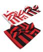 Striped Bow Tie & Pocket Square in a Box (Multipacks) by Vittorio Farina - Red and White/Red and Black/Red, White and Black - Wholesale Bow Tie & Pocket Square by Dubal Brothers