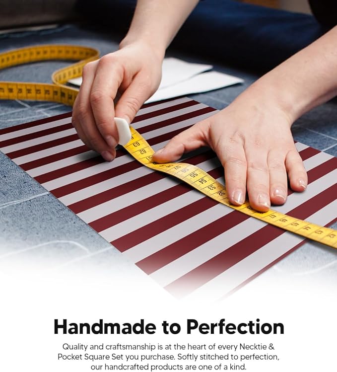 Striped Necktie & Pocket Square by Vittorio Farina (NH - STRIPEE_06_BURGUNDY_GRAY) for Independent Retail Stores by Dubal Brothers