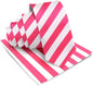 Striped Necktie & Pocket Square by Vittorio Farina (NH - STRIPEE_20_HOT - PINK_WHITE) for Independent Retail Stores by Dubal Brothers