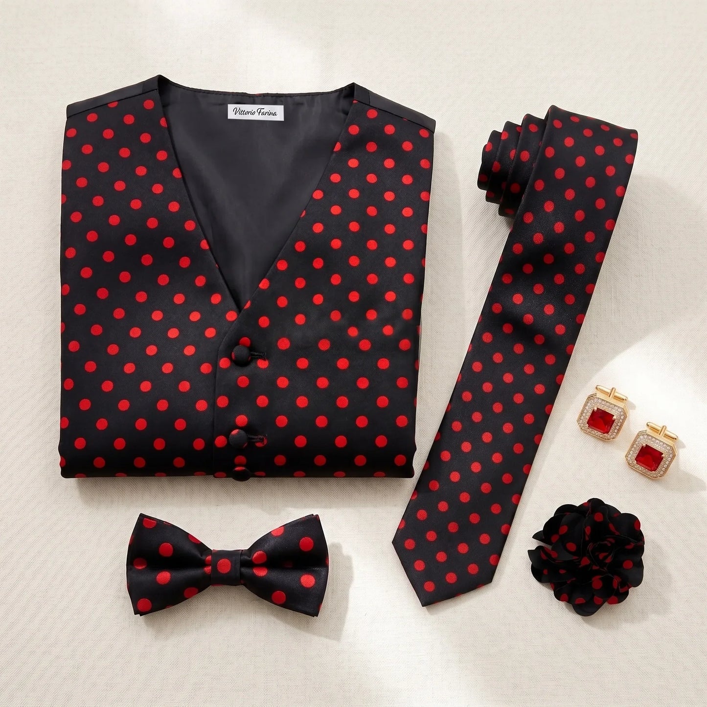 Polka Dot Gentleman Bundle (Black & Red) FBP