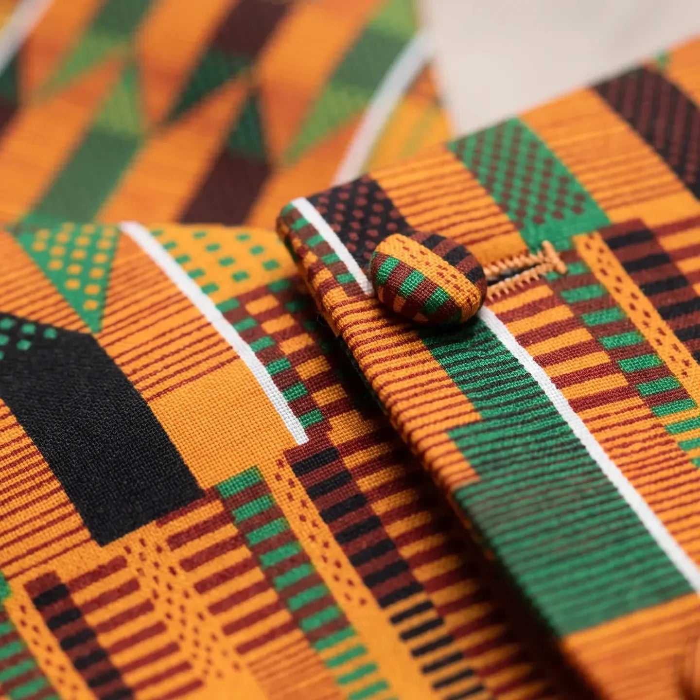 The Kente King Bundle | Vest & Bow Tie + Necktie Set + Cufflinks - 3.5-in - S