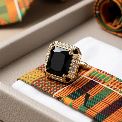 The Kente King Bundle | Vest & Bow Tie + Necktie Set + Cufflinks - 3.5-in - S
