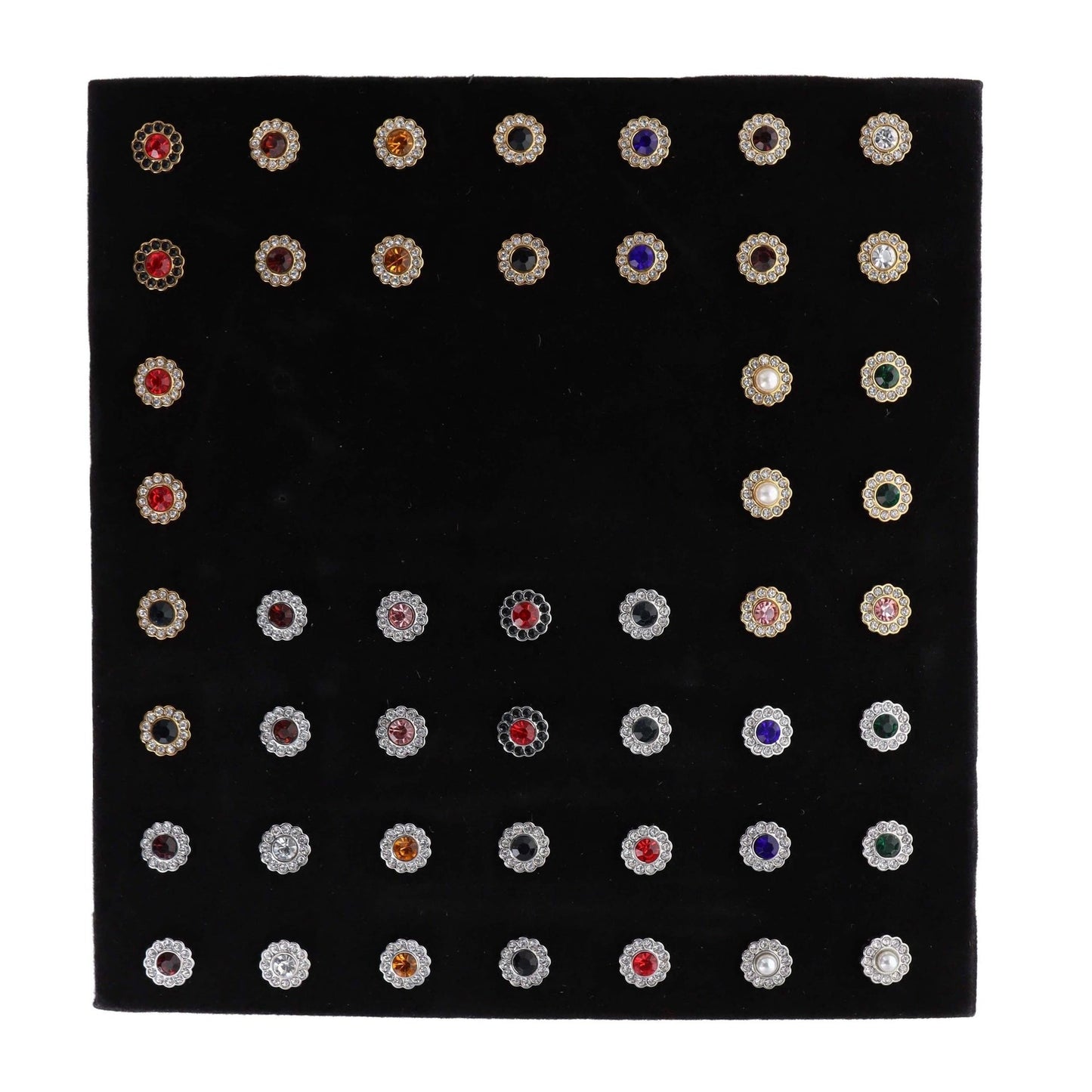 Tie Tacks on a Presentation Board by Vittorio Vico (TT - FLOWER - GS) for Independent Retail Stores by Dubal Brothers