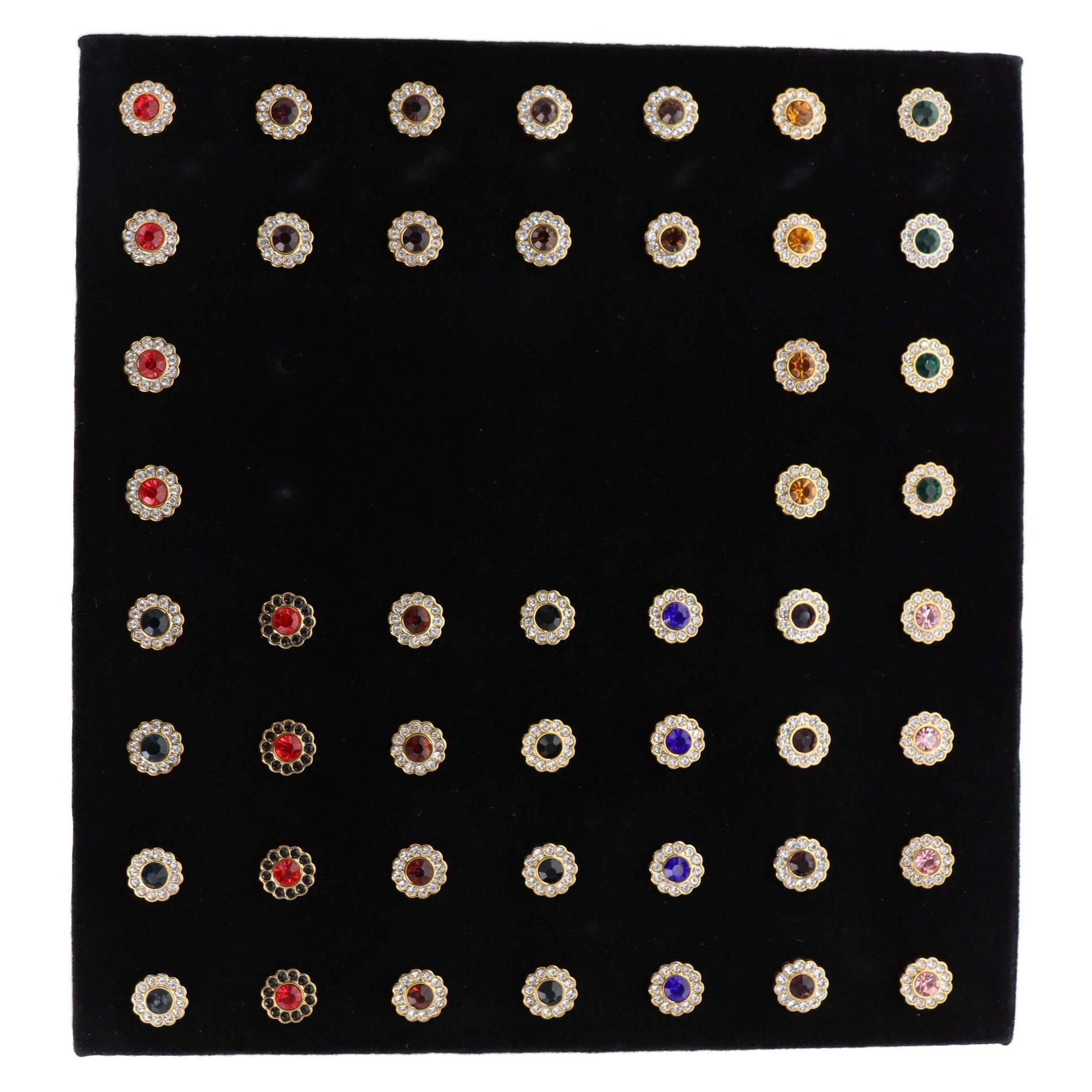 Tie Tacks on a Presentation Board by Vittorio Vico (TT - FLOWER - S) for Independent Retail Stores by Dubal Brothers