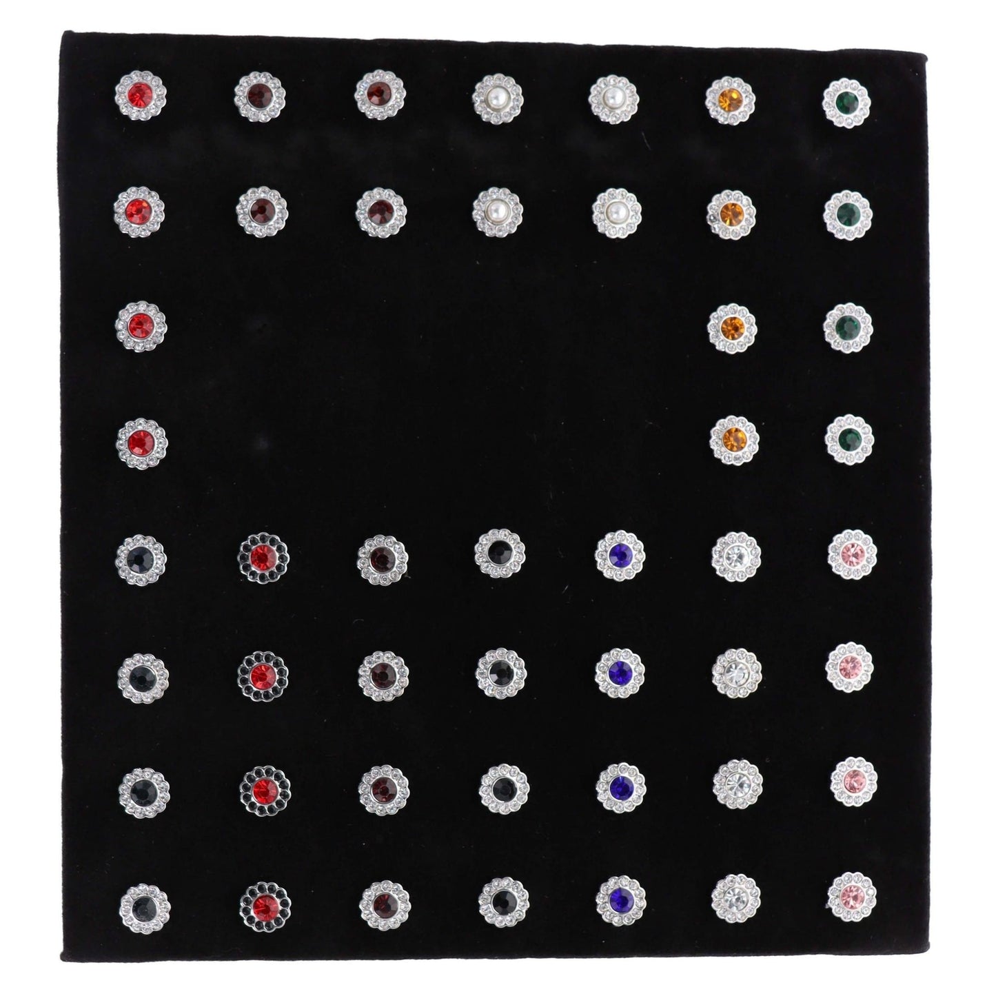 Tie Tacks on a Presentation Board by Vittorio Vico (TT - FLOWER - S) for Independent Retail Stores by Dubal Brothers