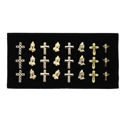 Tie Tacks on a Presentation Board by Vittorio Vico (TT - RELIGIOUS - G) for Independent Retail Stores by Dubal Brothers