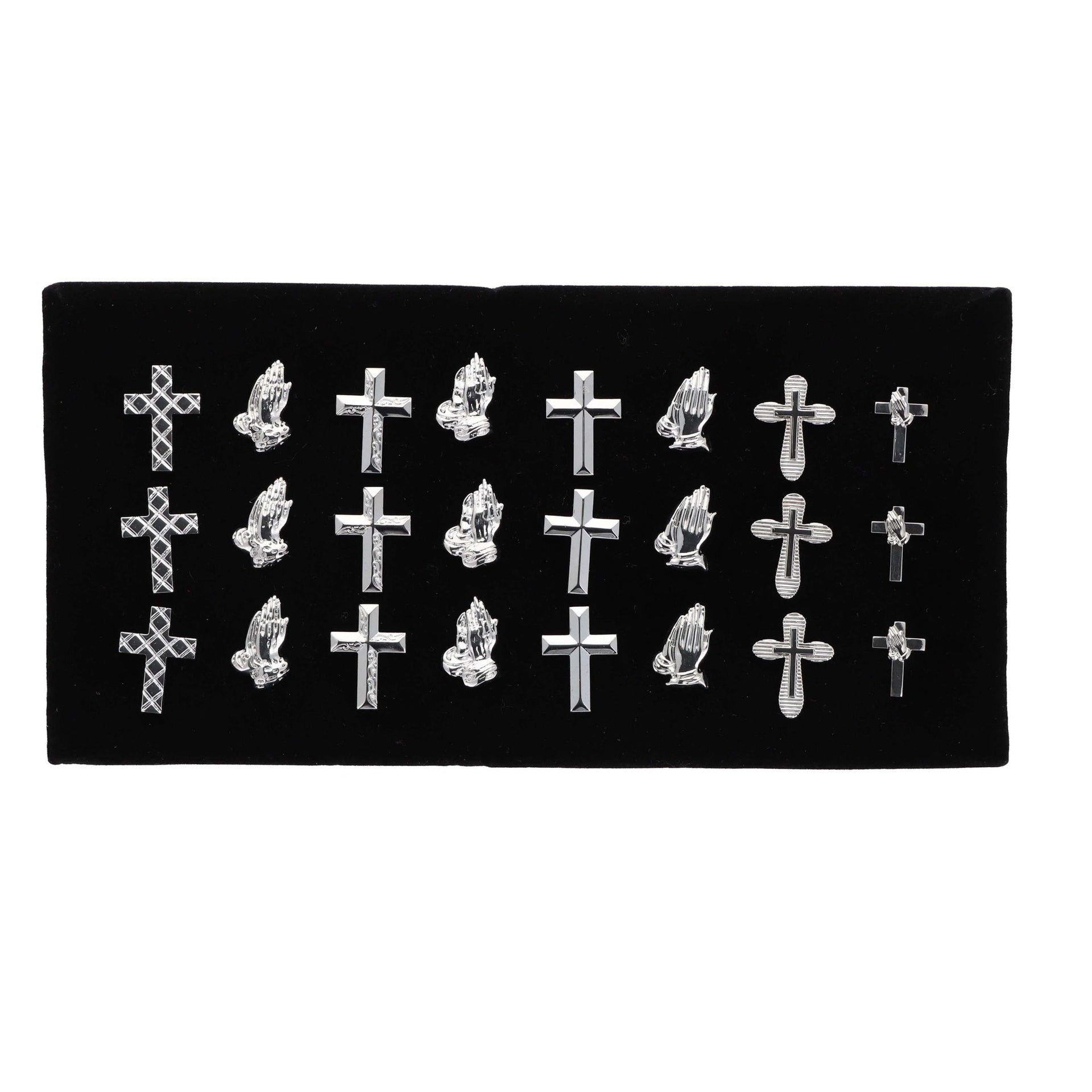 Tie Tacks on a Presentation Board by Vittorio Vico (TT - RELIGIOUS - S) for Independent Retail Stores by Dubal Brothers